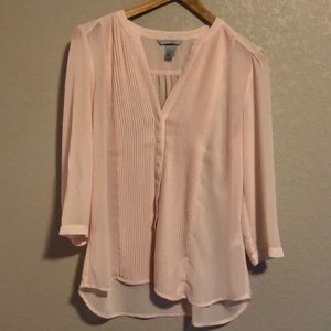 H&M soft pink button up blouse